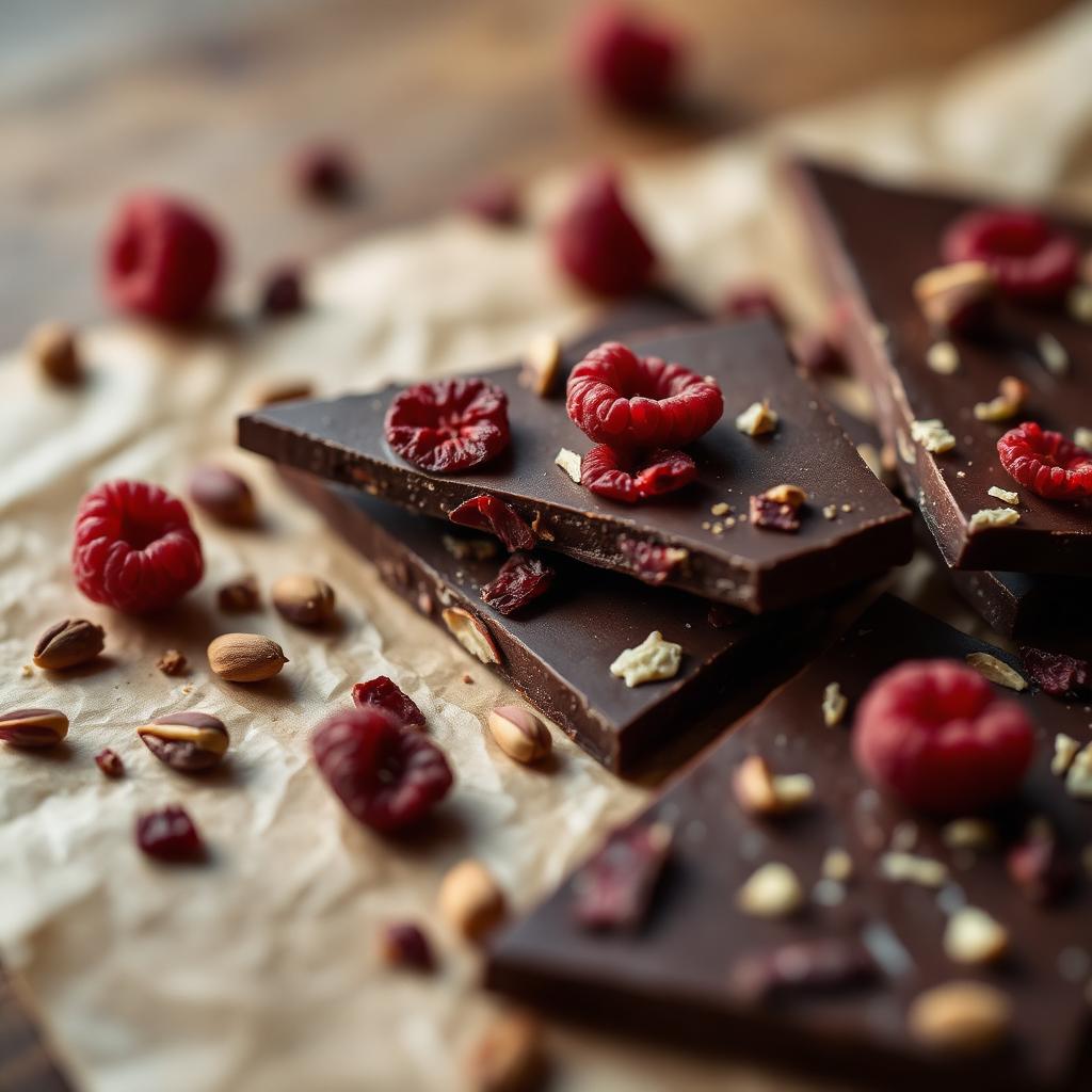 Barra rústica de chocolate & berries